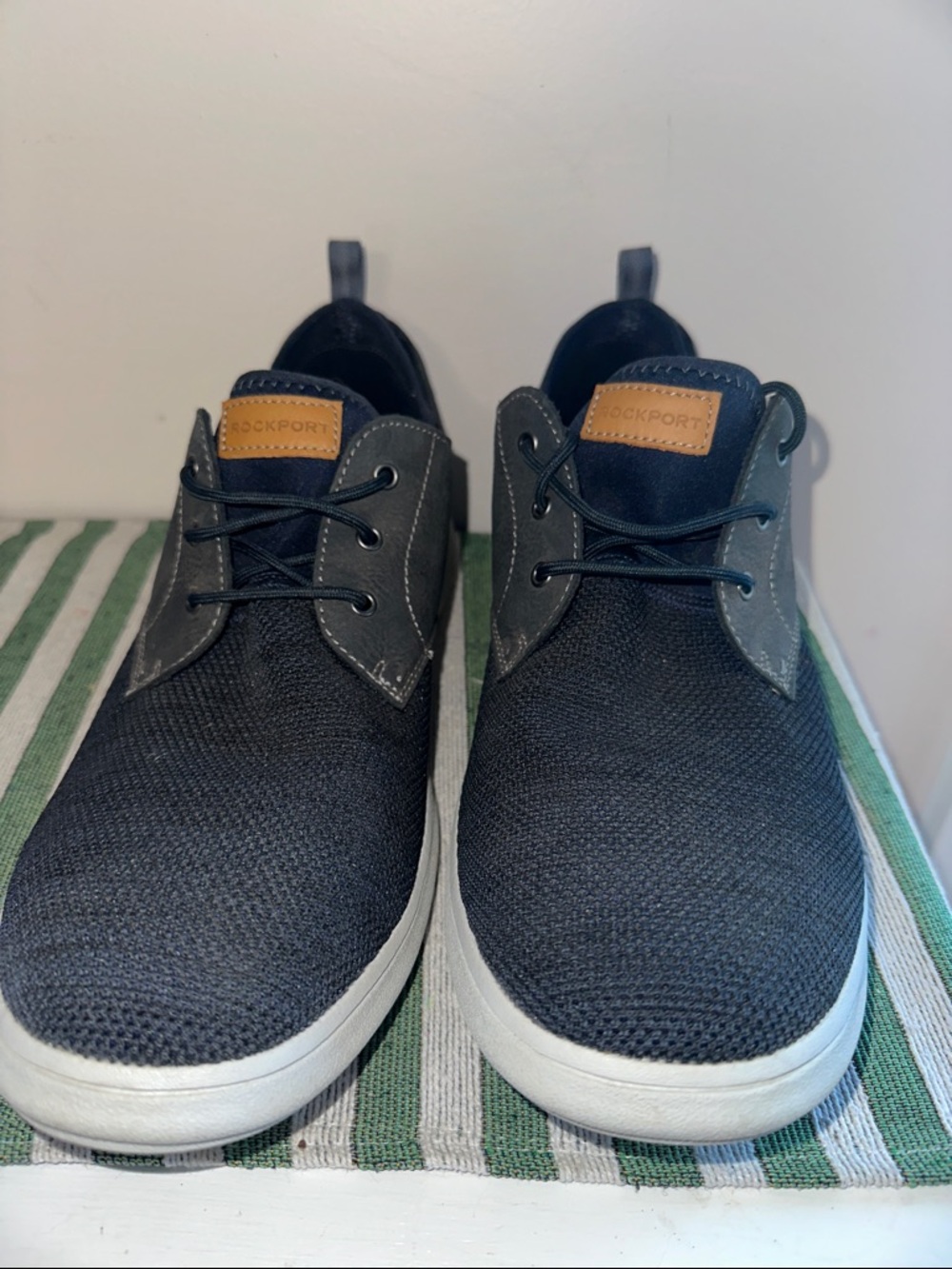 Rockport Zaden Plain Toe Oxford Lace Up Casual Navy Men's Size 14
